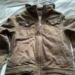 American Eagle Outfitters Men's Brown Jacket